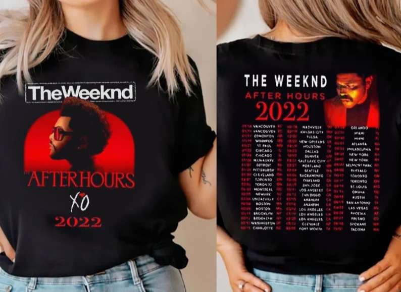 The Weeknd After Hours 2022 Concert Music Shirt Size Up To 5xl