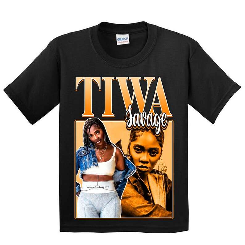 Tiwa Savage Singer Vintage Black T Shirt Size Up To 5xl