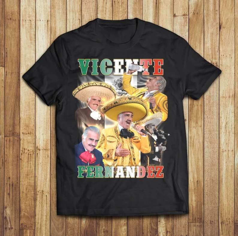 Vicente Fernandez Mexican Singer T-shirt Size Up To 5xl