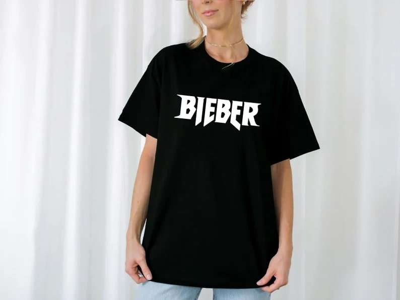 Vintage Bieber Font T-shirt Size Up To 5xl