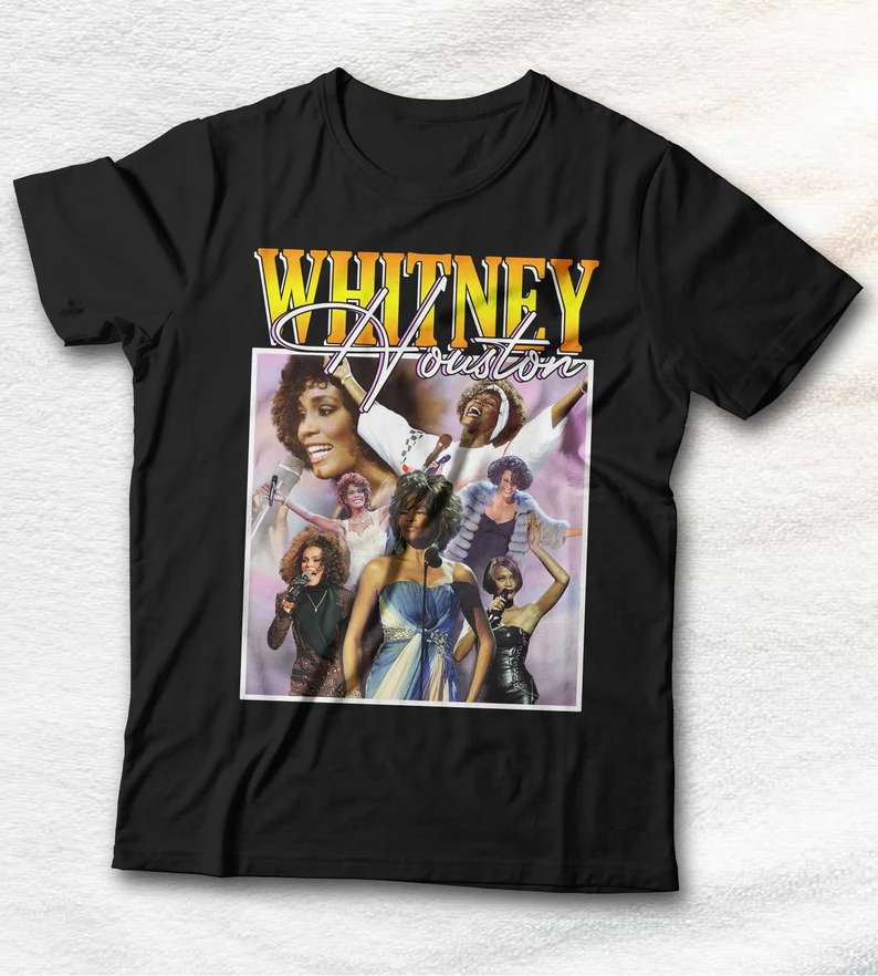 Whitney Houston Merch Music Singer T Shirt Size Up To 5xl