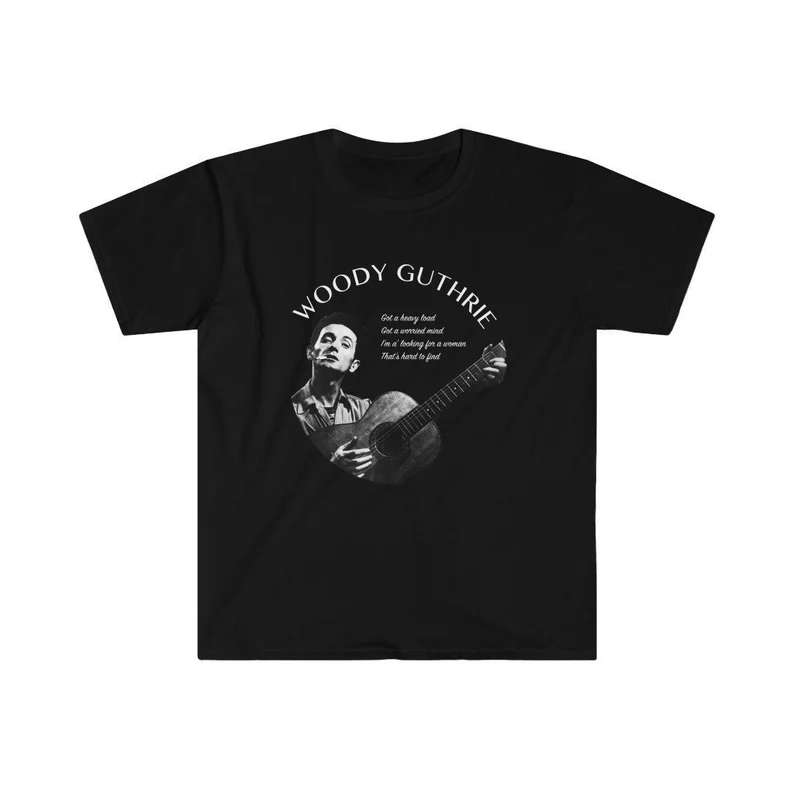 Woody Guthrie T Shirt Merch Music Singer Hard Travelin Size Up To 5xl