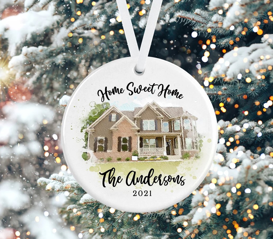 Custom Home Sweet Home Ornament Custom Watercolor House Christmas Ornamentpersonalized Christmas Ornament Gift Housewarming Custom Home Sweet Home Ornament Custom Watercolor House Christmas Ornamentpersonalized Christmas Ornament Gift Housewarming