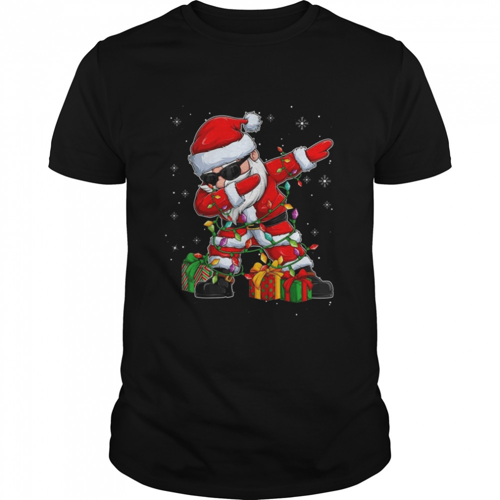 Dabbing Santa Merry Christmas Light Ornament T-shirt