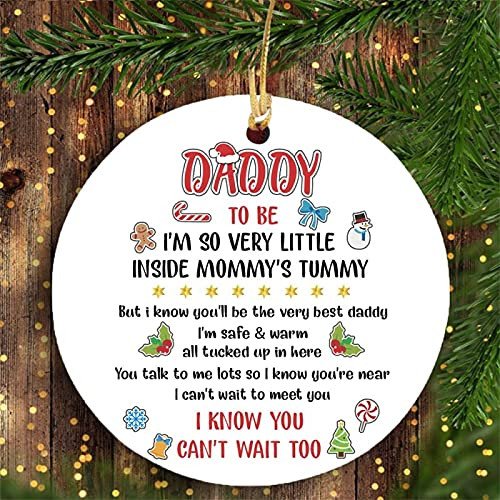 Daddy To Be Im So Very Little Inside Mommys Tummy Ornament Gift For Daddy To Be Hanging Ornament Hanging Decoration Christmas Tree Gift For Merry Christmas Ornament -ghepten-7x3mwak