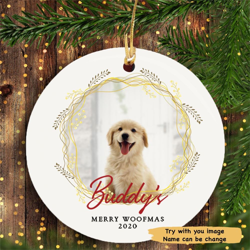 First Christmas 2020 Personalized Christmas Gift Circle Ornament