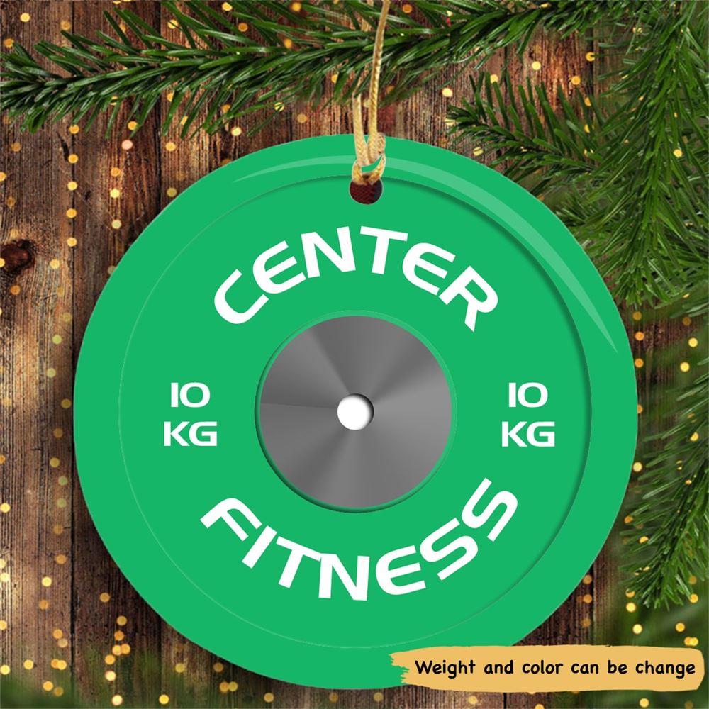 Fitness Flat Wooden Ornament