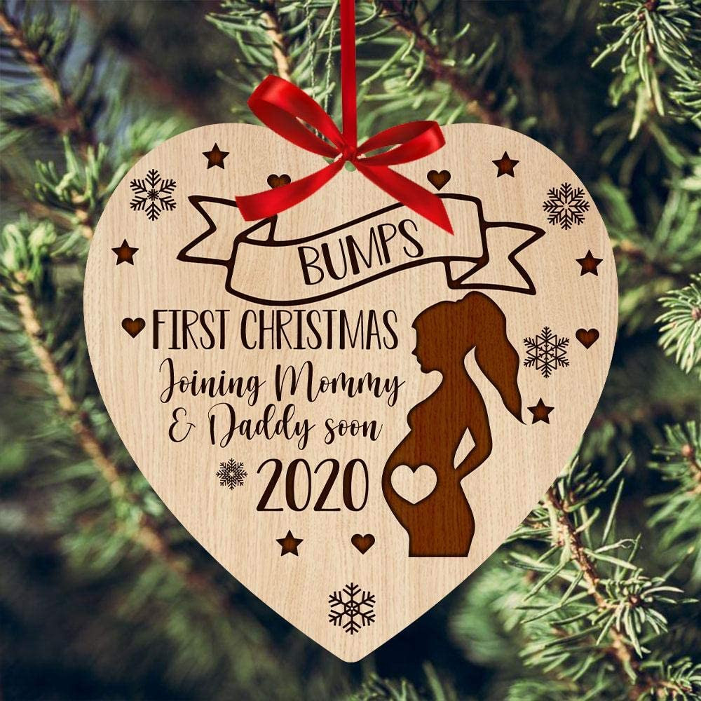 Gifts From The Bump For New Parents Bumps First Christmas Joining Mommy Daddy Soon 2020 Ornament -ghepten-qiohxh5