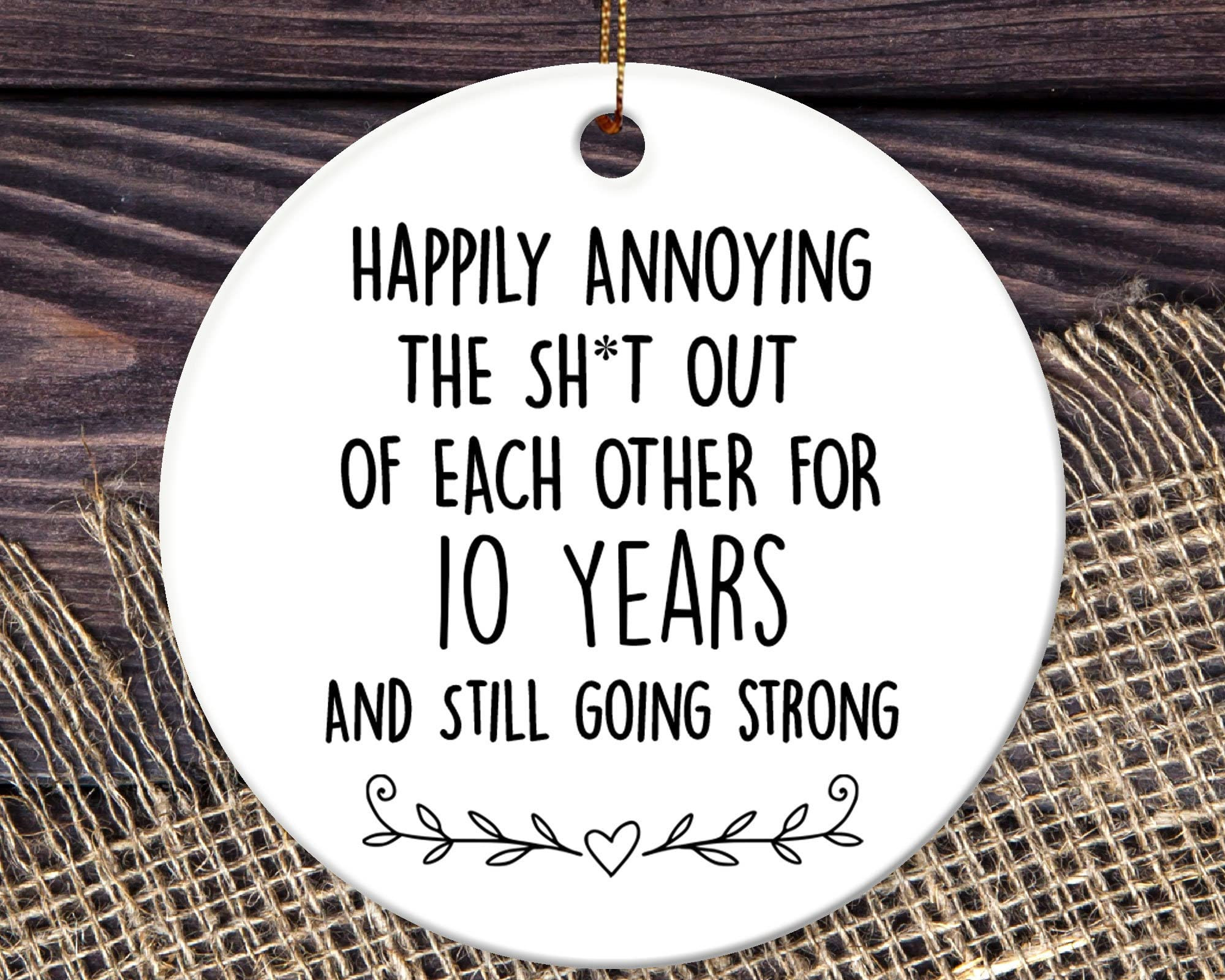 Happily Annoying The Sht Out Of Each Other For Years For Yourself Or Gifts To Your Beloved Ones Friends Grand Parents Coworker Colleagues Neighbors Christmas Ornament Keepsake