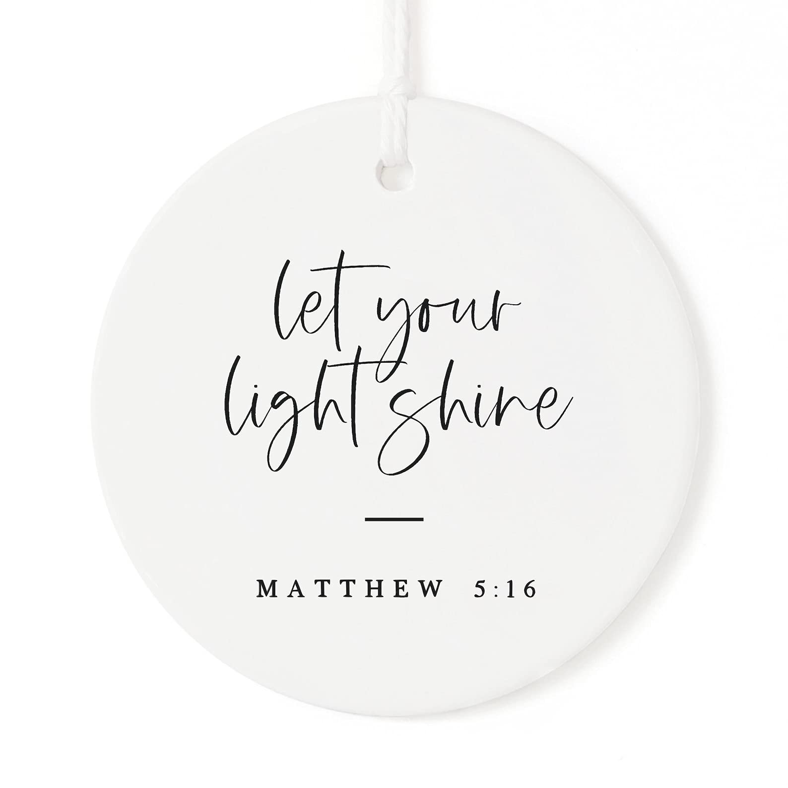 Let Your Light Shine Scripture Ornament Christmas Ornament Holiday Decor Bible Verse For Her Cute Hanging Decoration Christmas Tree Ornament