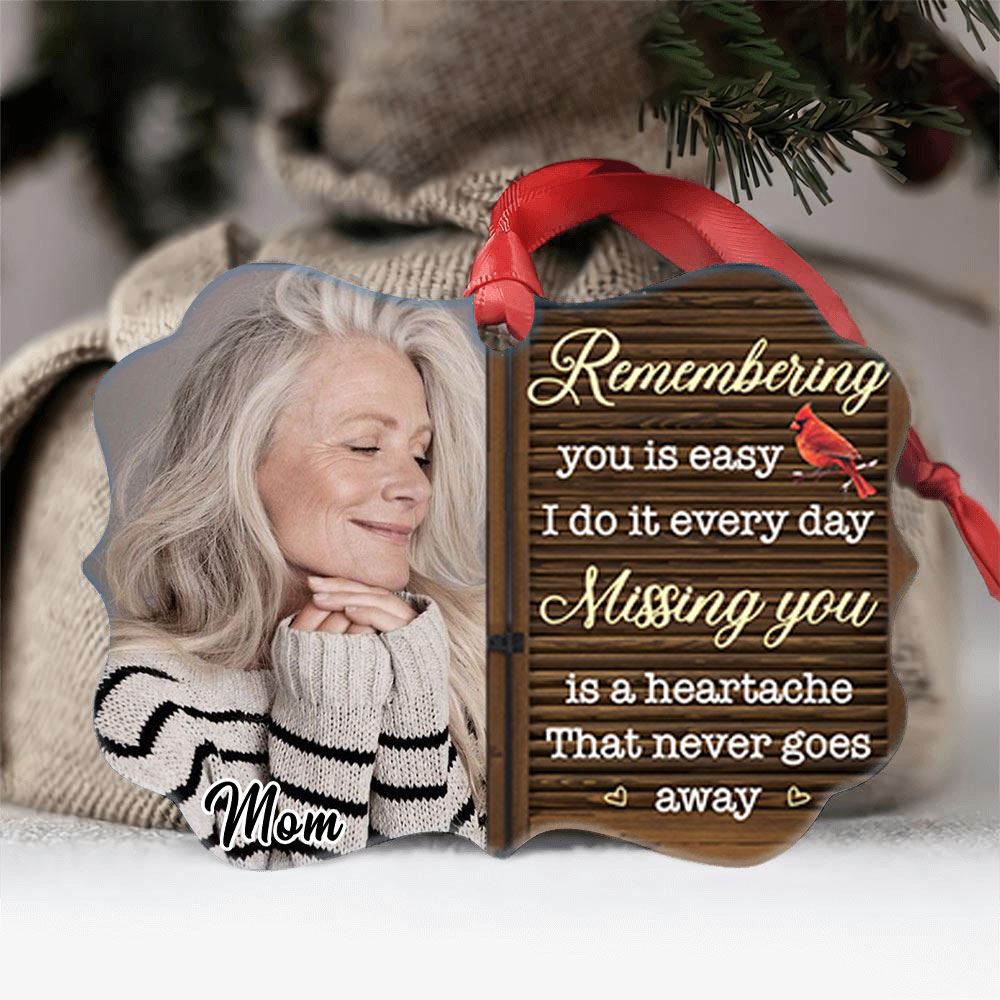 Miss You Remember You Personalized Custom Memorial Aluminum Ornament