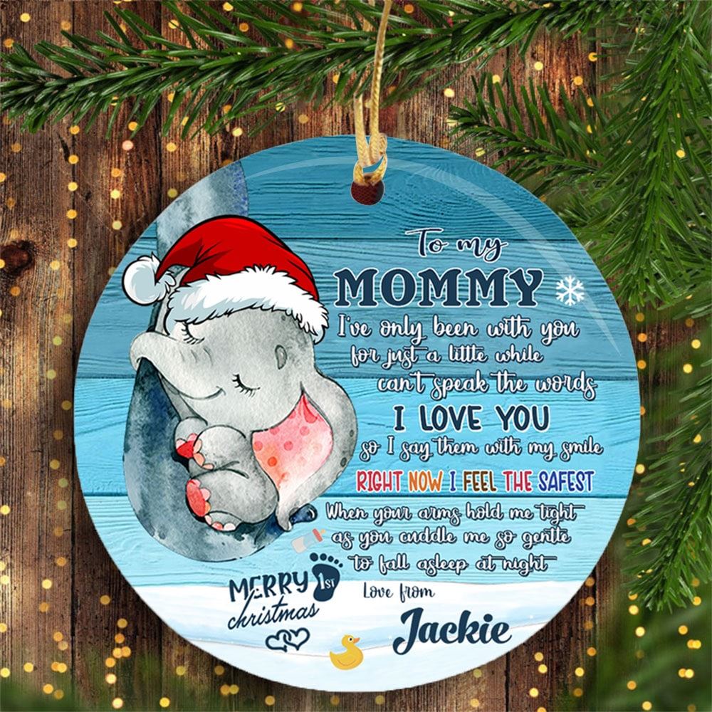 New Mom Custom Ornament Ive Only Been With You Just A Little While Merry 1st Christmas Personalized Gift For Mother