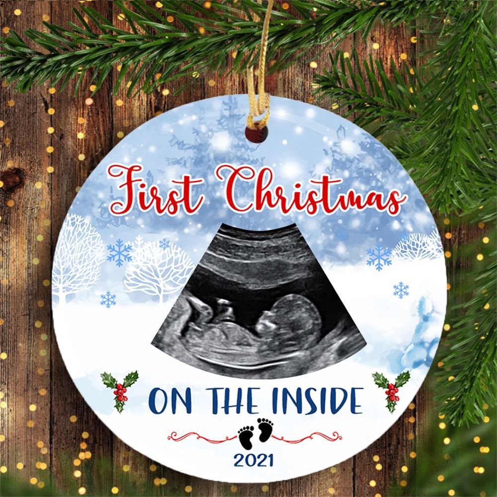 New Parents To Be Custom Ornament Babys First Christmas On The Inside Personalized Christmas Gift