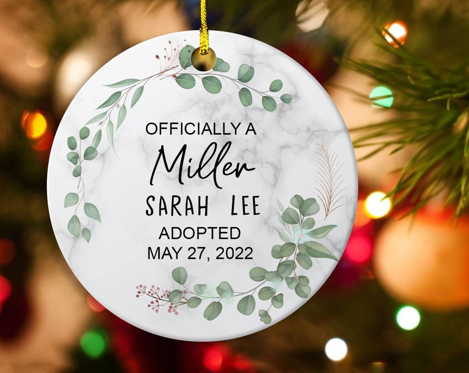 Personalized Adoption Ornament Gotcha Day Gifts Memento Gifts Foster Adoption Keepsake Adoption Announcement Family Christmas Keepsake Christmas Ornament