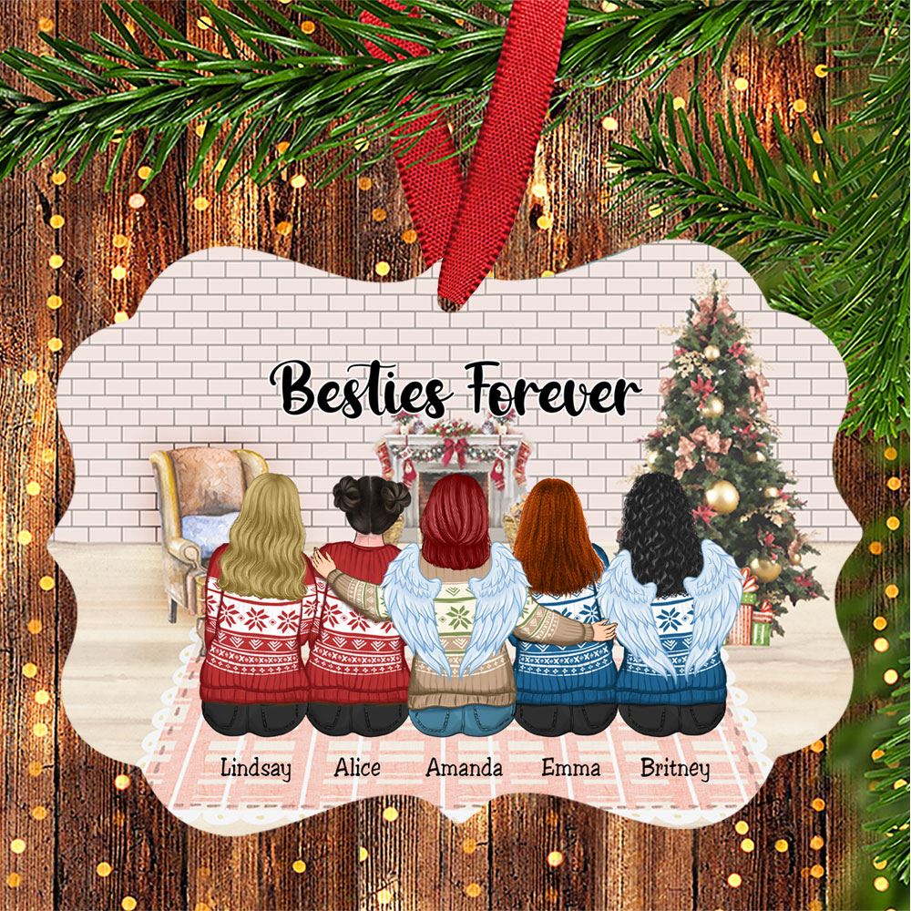 Personalized Always Sisters Ornament Christmas Gift For Friends Besties And Sisters