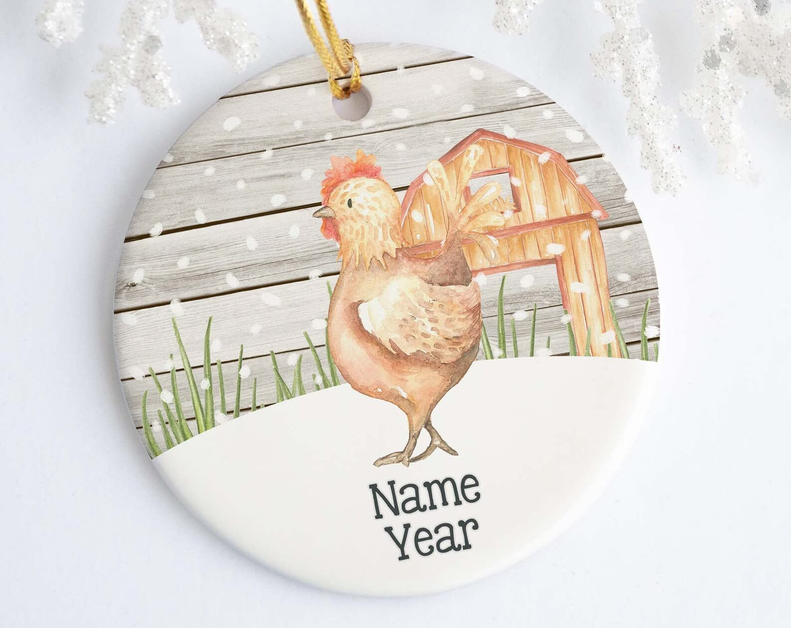 Personalized Barn Farm Animal Ornament Holiday Ornament Christmas Custom Ornament Baby Ornament Christmas Tree Decoration Xmas Ornament