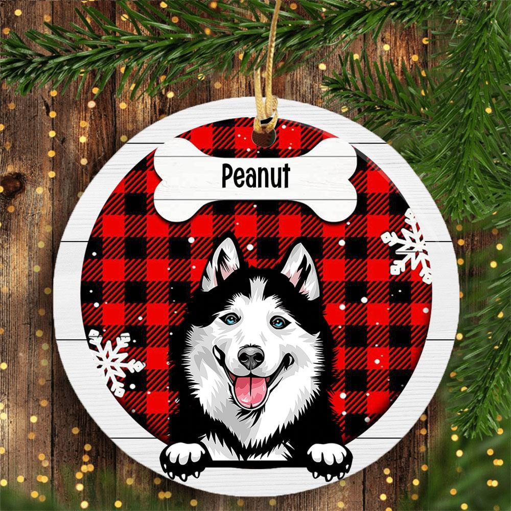 Personalized Dog Christmas Circle Ornament Gift For Dog Lovers-trungten-1niw0