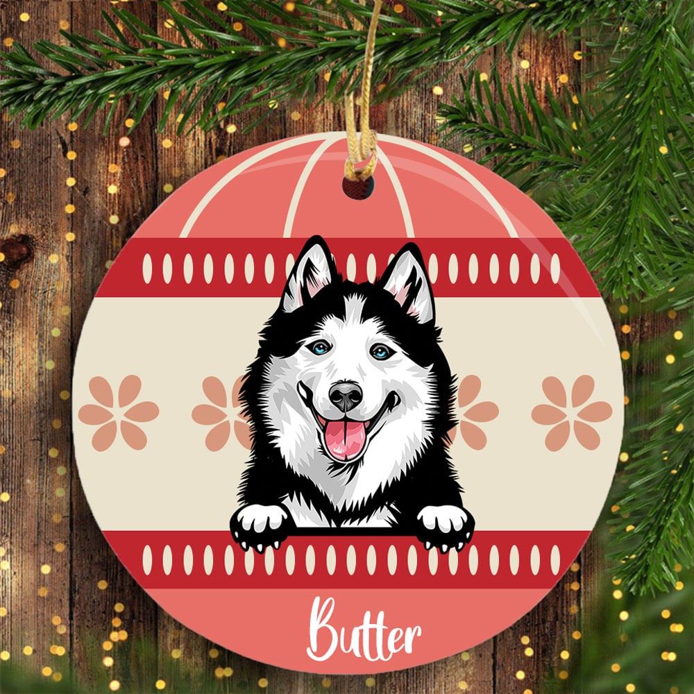 Personalized Dog Christmas Circle Ornament Gift For Dog Lovers-trungten-aqvvy