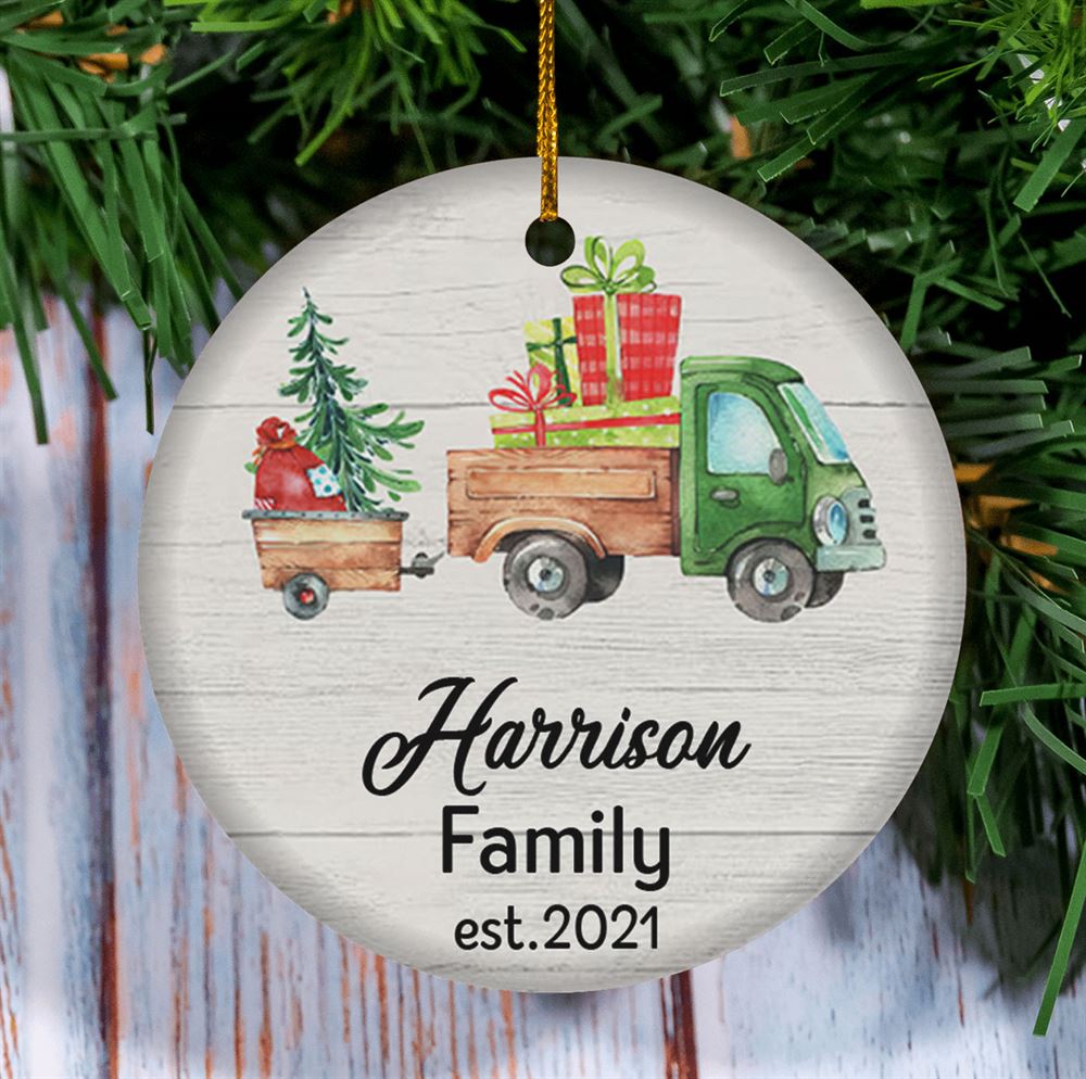 Personalized Farmhouse Family Christmas Decoration Ornament