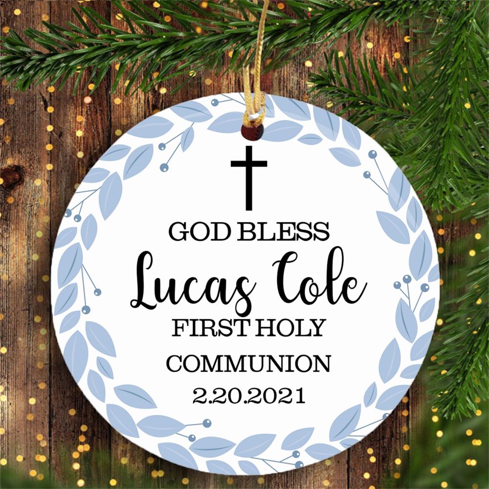 Personalized First Holy Communion Christmas Ornament First Holy Communion Ornament First Communion Gift First Communion Keepsake Gift