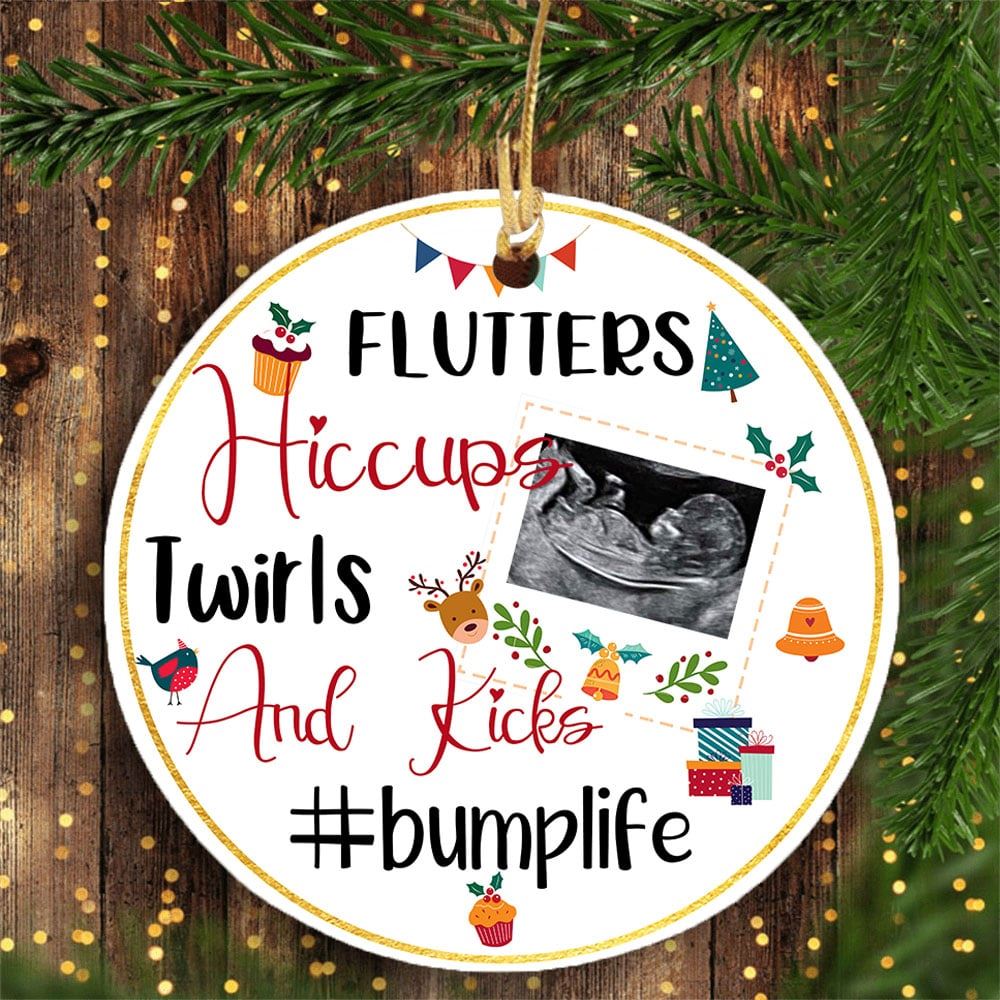 Personalized Future Mom Bumplife Ornament Gift For Expecting Parents With Sonogram