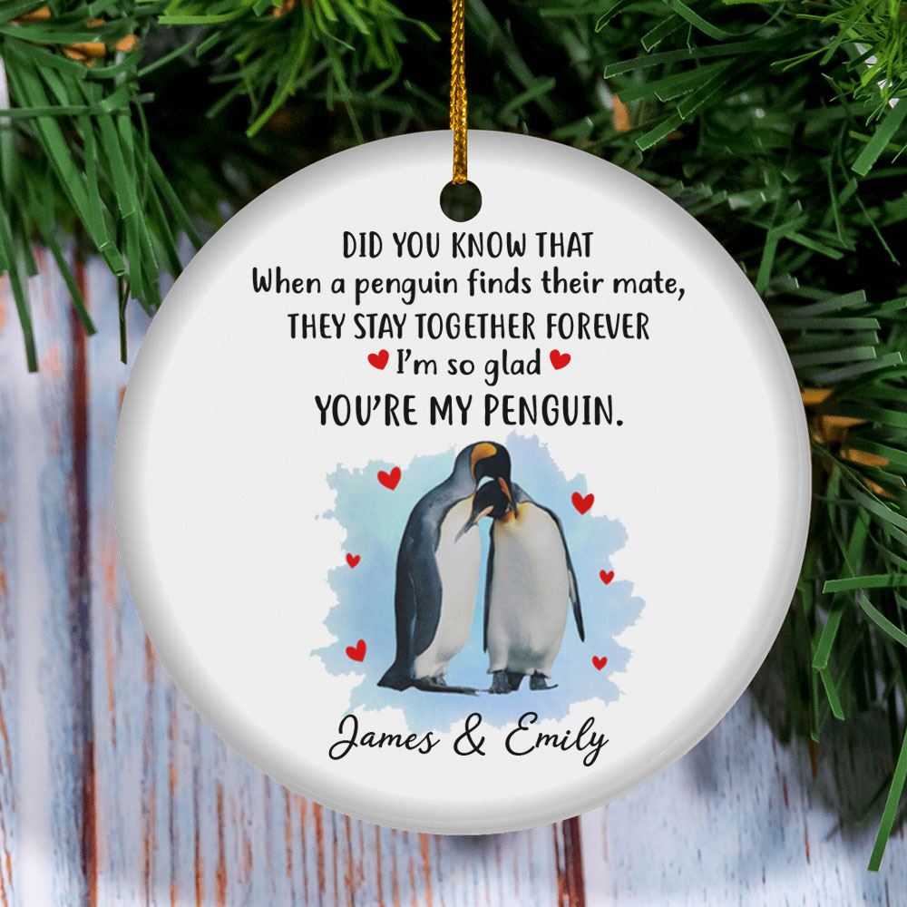 Personalized Gift For Couple Funny Penguins You Are My Penguin Ornament Valentines Day Gift For Wife