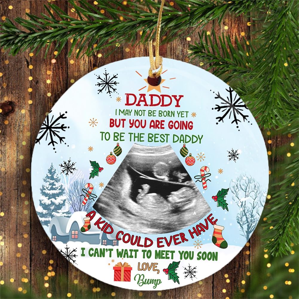 Personalized Gift For Daddy To Be You Are Doing To Be The Best Daddy Circle Ornament