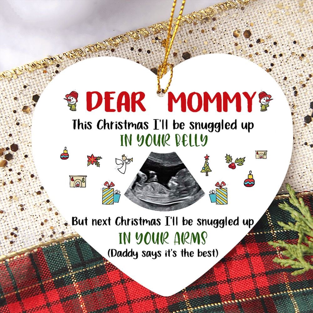 Personalized Gift For Mommy To Be Next Christms Ill Be Snuggled Up Ornament