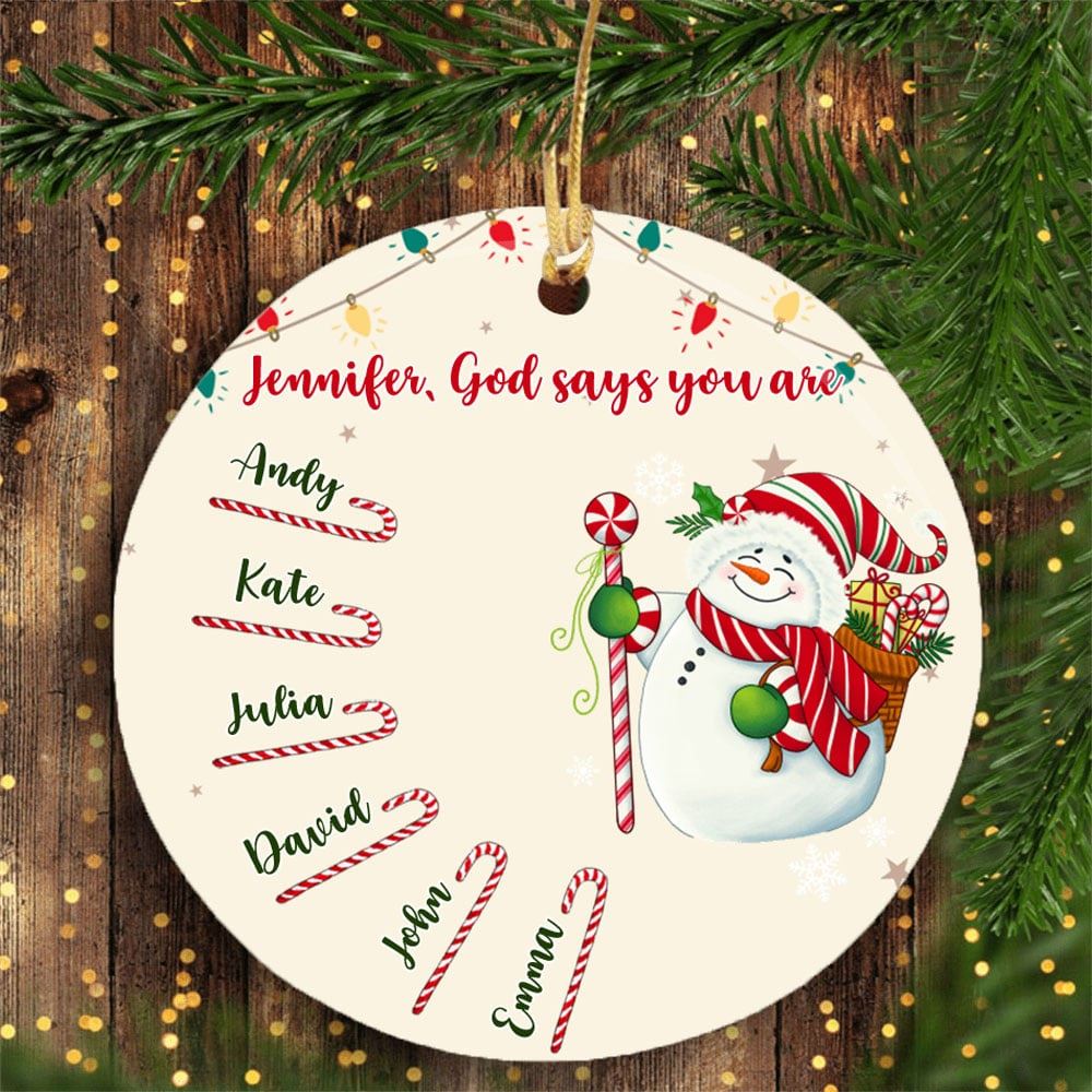 Personalized God Says You Are Ornament Christmas Gift For Sondaughter Grandkids