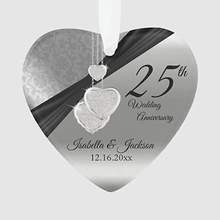 Personalized Happy Silver Wedding Ornaments Happy 25th Anniversary Ornaments Custom Name Time To My Lover Anniversary Ornament From Friend Neigbor Themselves On Christmas Occasions