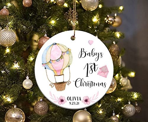 Personalized Hot-air Balloon Babys 1st Christmas Ornament Gift For Baby Newborn Gift For 1st Christmas Xmas Gift Christmas Tree Decor -ghepten-87g3vg6