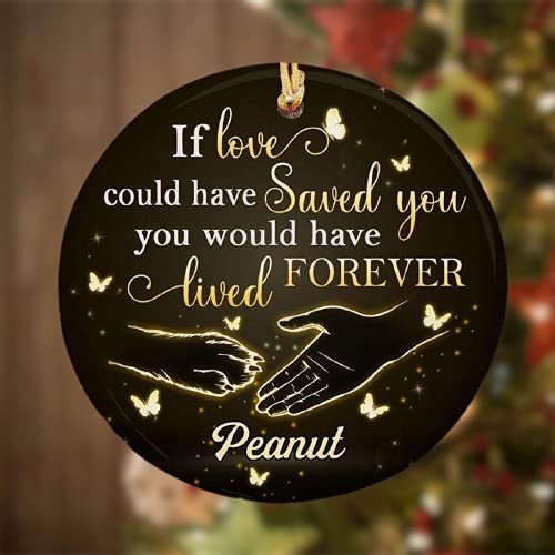 Personalized If Love Could Have Saved You Ornament In Heaven Gift Dog Memorial Ornament Car Hanging Ornament Hanging Decoration Xmas Ornament Merry -ghepten-e5vuspx