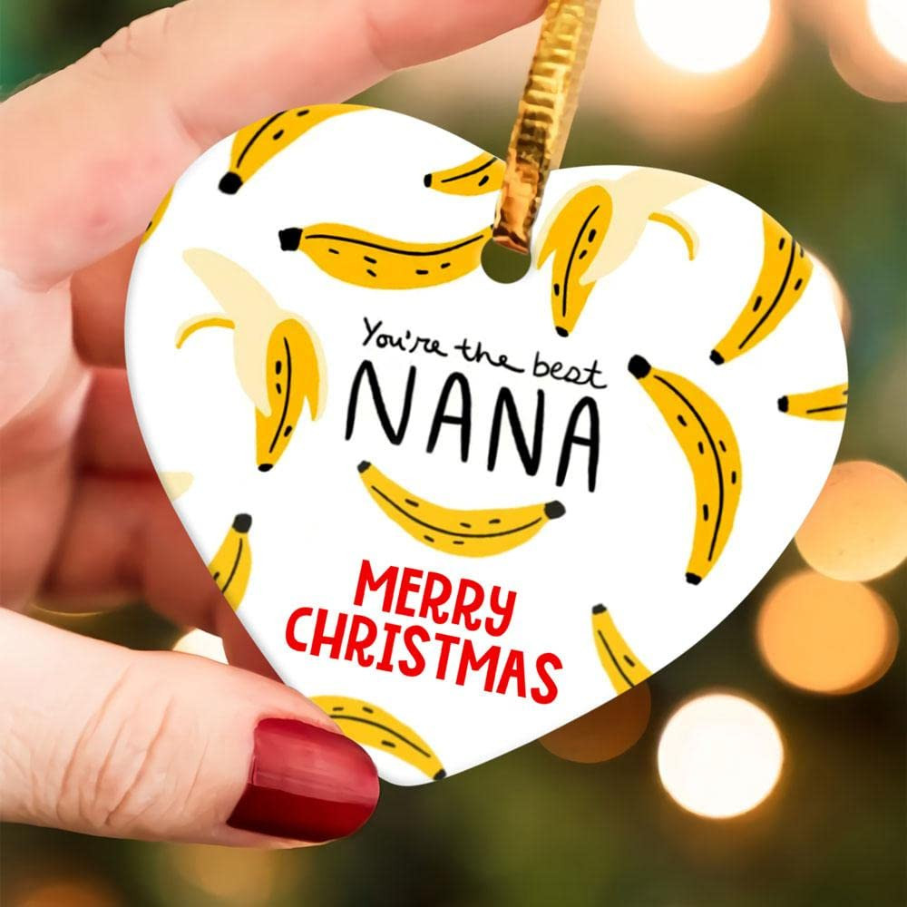 Personalized Ornament Bananas Youre The Best Nana Christmas Tree Hanging Ornament House Car Decor Gifts For Grandma Family Christmas New Year