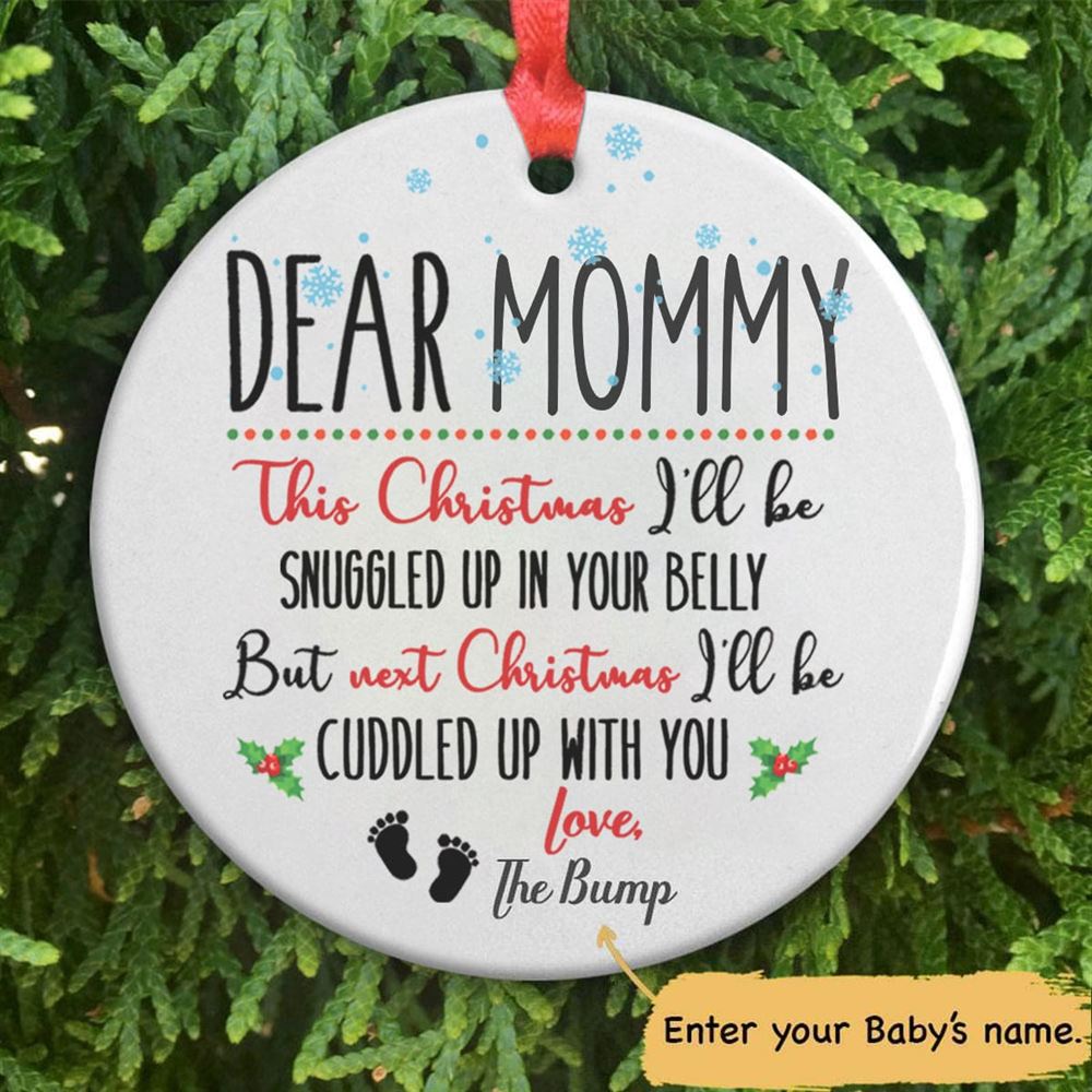 Personalized Ornament Gift For Mom To Be From The Bump