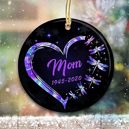 Personalized Ornament Memorial Christmas Decoration In Remembrance Bereavement Ornament Dragonfly Print Custom Gifts For People Lost Of Mom