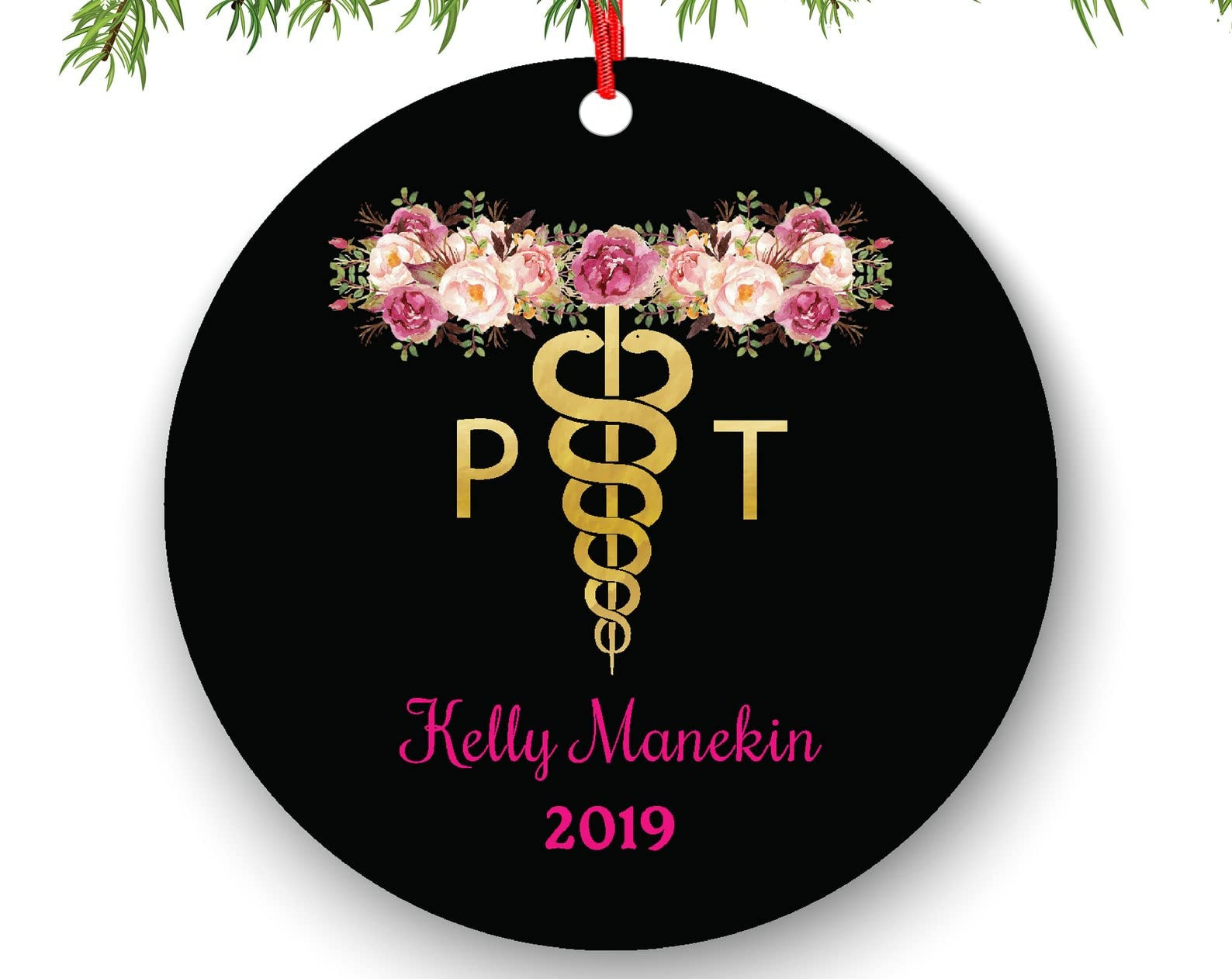 Personalized Pt Ornament Physical Therapist Ornament Christmas Ornament Pt Gifts Pt Physiotherapist Ornament Gifts For Men Women Hanging Decoration Christmas Tree Decor