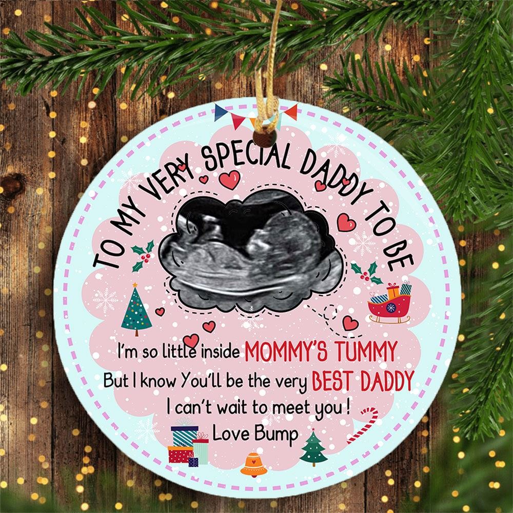 Personalized To My Very Special Daddy To Be Custom Sonogram Photo Ornament