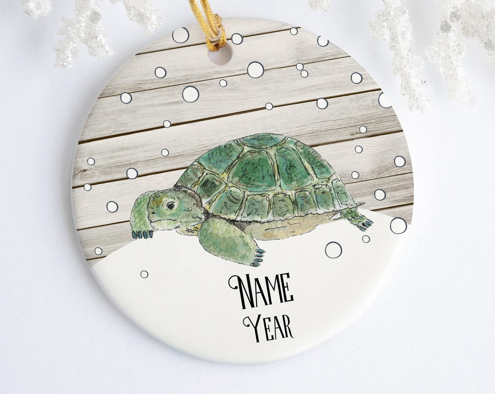 Personalized Turtle Ornament Animal Ornament First Turtle Family Pet Ornament Cute Turtle First Christmas Pet Gifts Xmas Ornament Christmas Tree Decoration Hanging Decoration