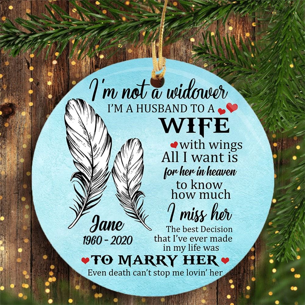 Personalized Wife Im Not A Widower Ornament Cardinal Memorial Gift