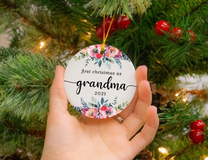 Personalized Year First Christmas As Grandma Ornament Home Decoration Gift For Christmas