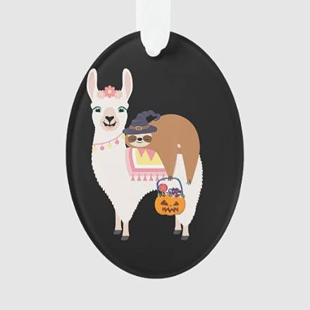 Scary Sloth Riding Llama Pumpkin Witch Hat Halloween Ornament Ornament Ornament For Christmas Tree Halloween Ornament Gifts For Christmas Halloween Crafts Hanging