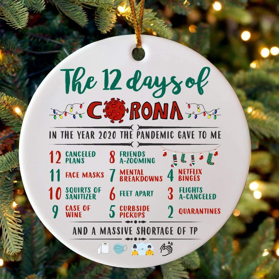 The 12 Days Of Corona Ornament Idea 2020 The Year To Remember Forget