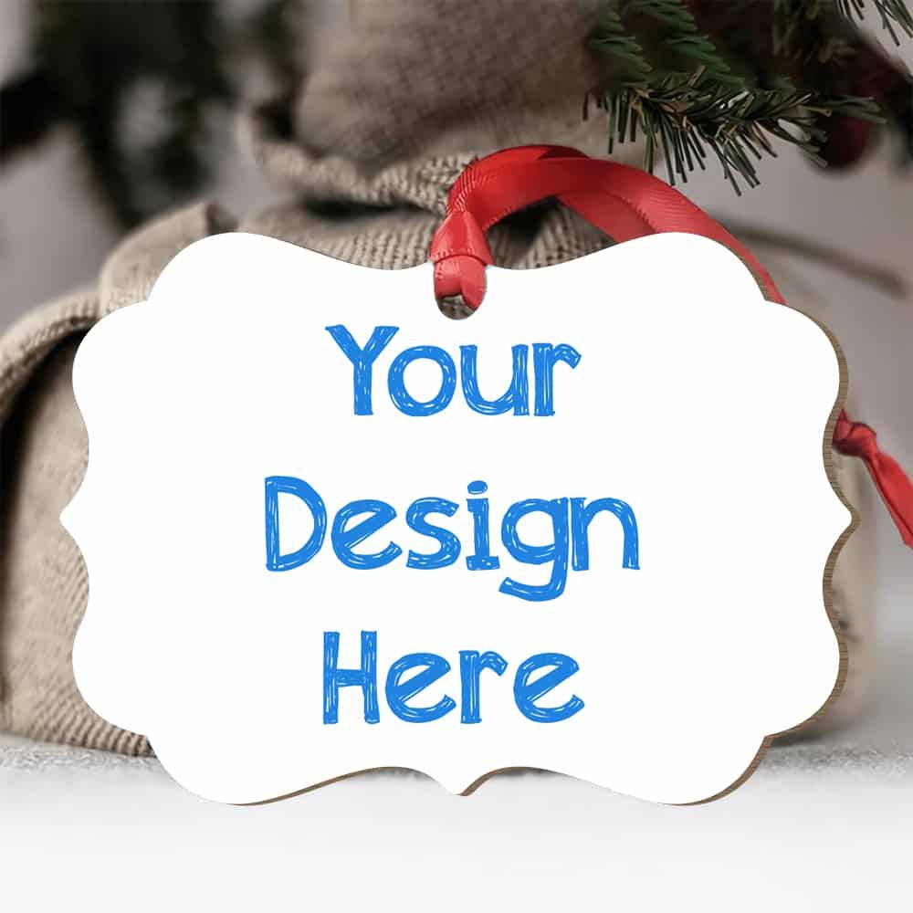 Upload Your Own Design Personalized Upload Your Picture Ornament Christmas Gift For Family