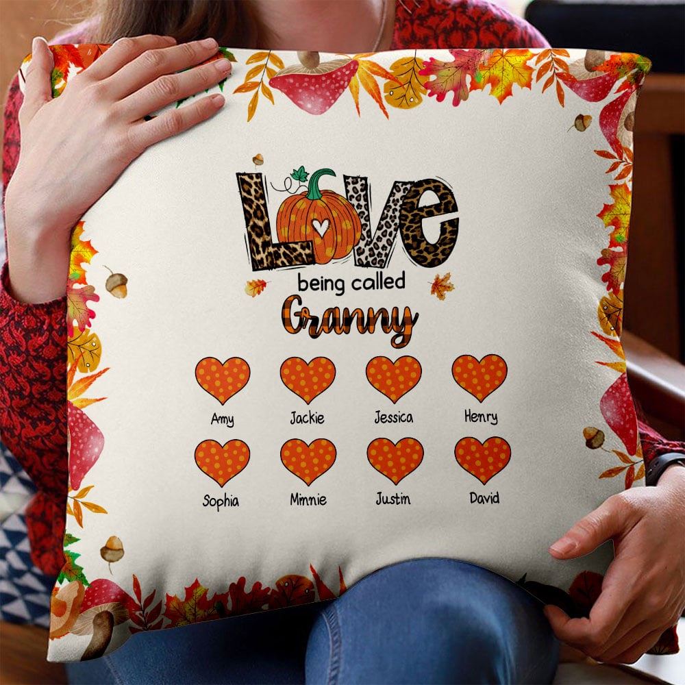 Personalized Mom Grandma Fall Halloween Custom Pillow Insert Included