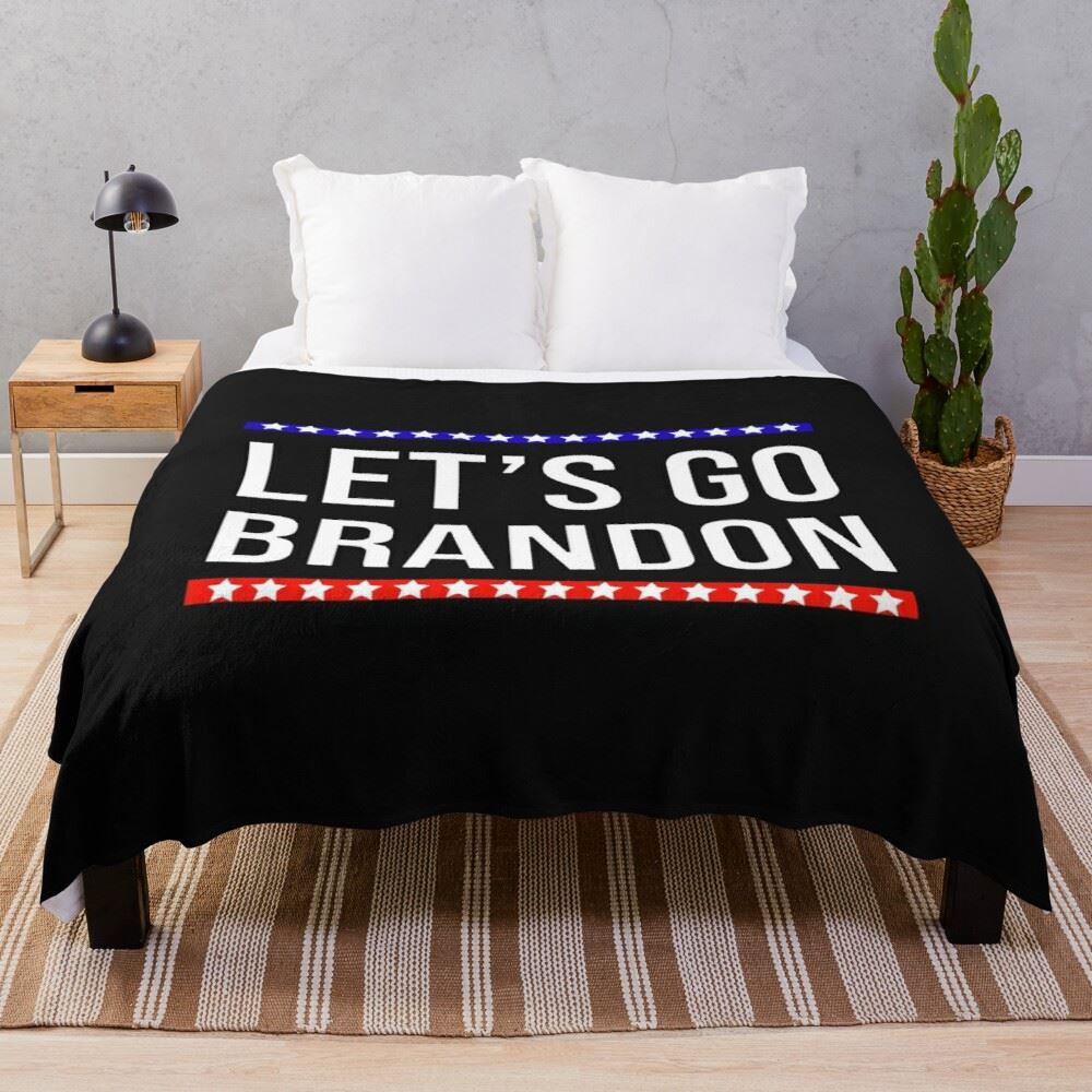 Lets Go Brandon Fjb Funny Biden Blanket