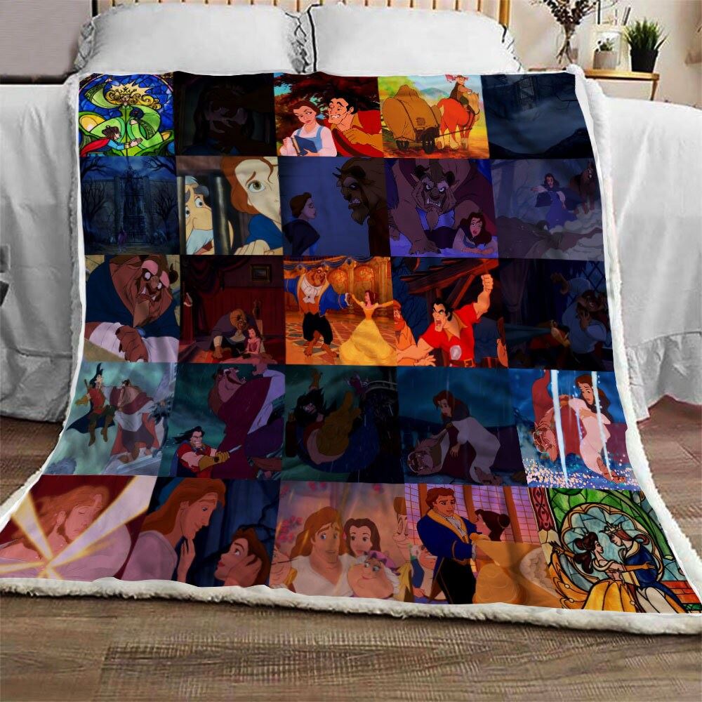 Disney Beauty And The Beast Blanket Gift For Fan