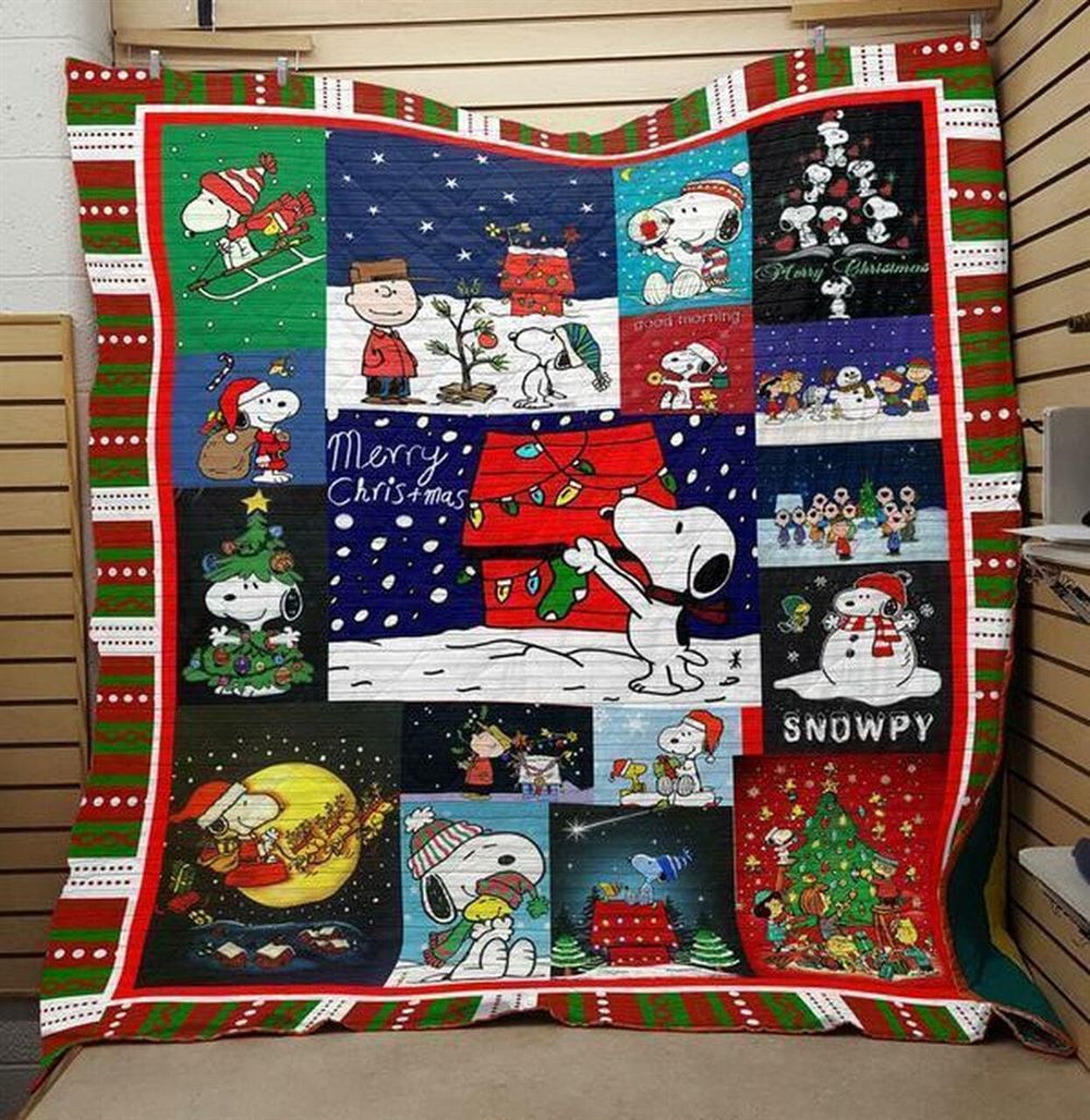 Merry Christmas Snoopy Fleece Blanket Gift