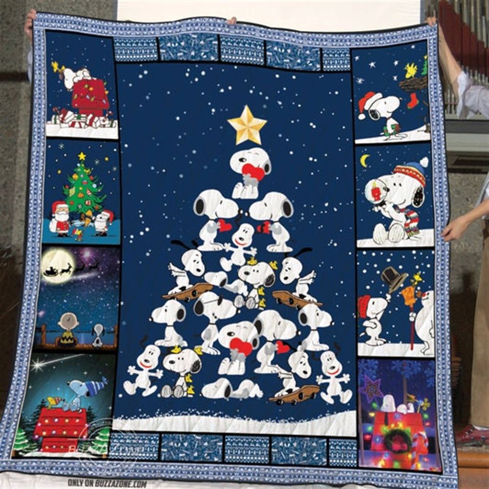 Merry Christmas Snoopy Hooded Blanket Gift