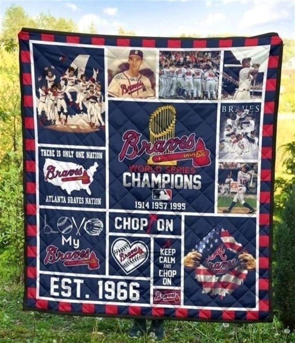 2021 Atlanta Braves World Series Champions Vintage Blanket