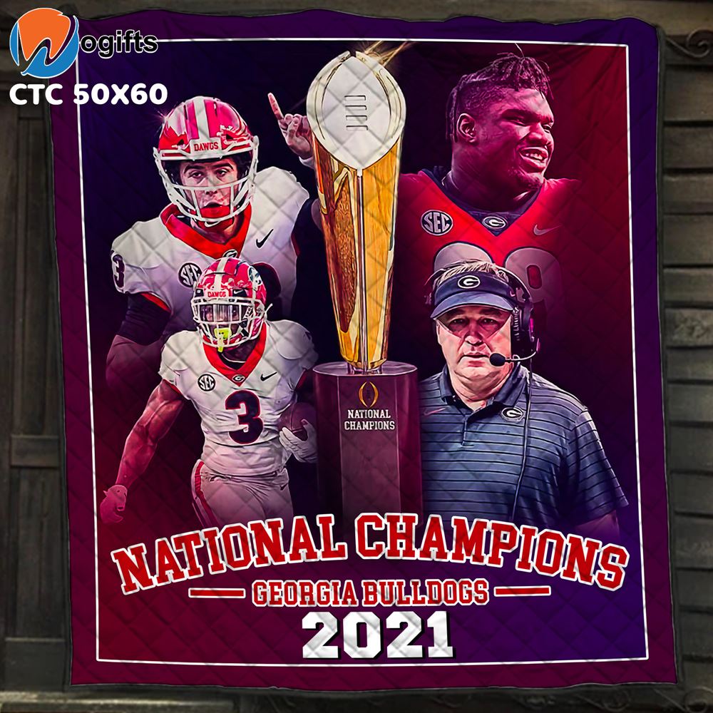 2021 Georgia Bulldogs National Champions Blanket